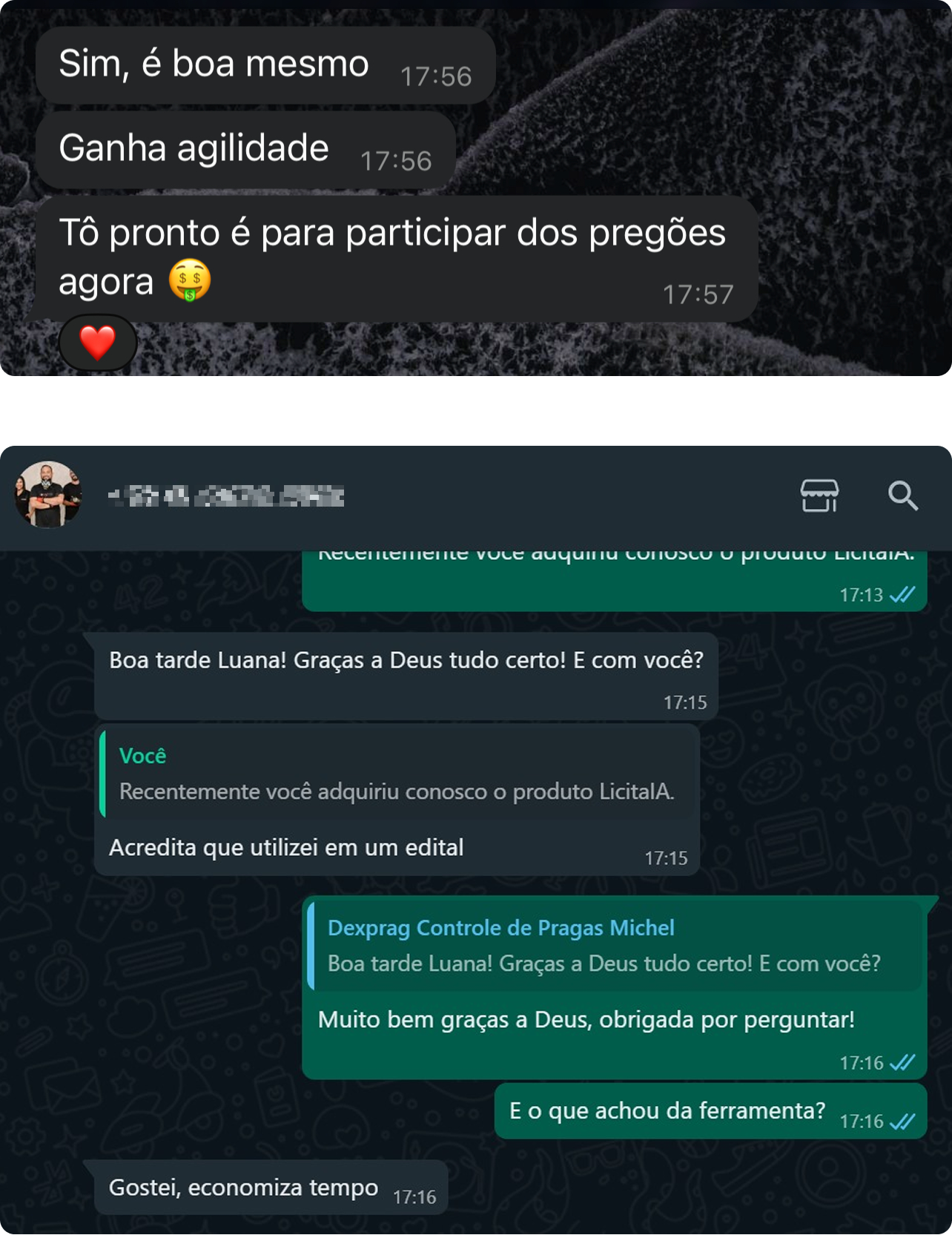 Depoimento de cliente 1